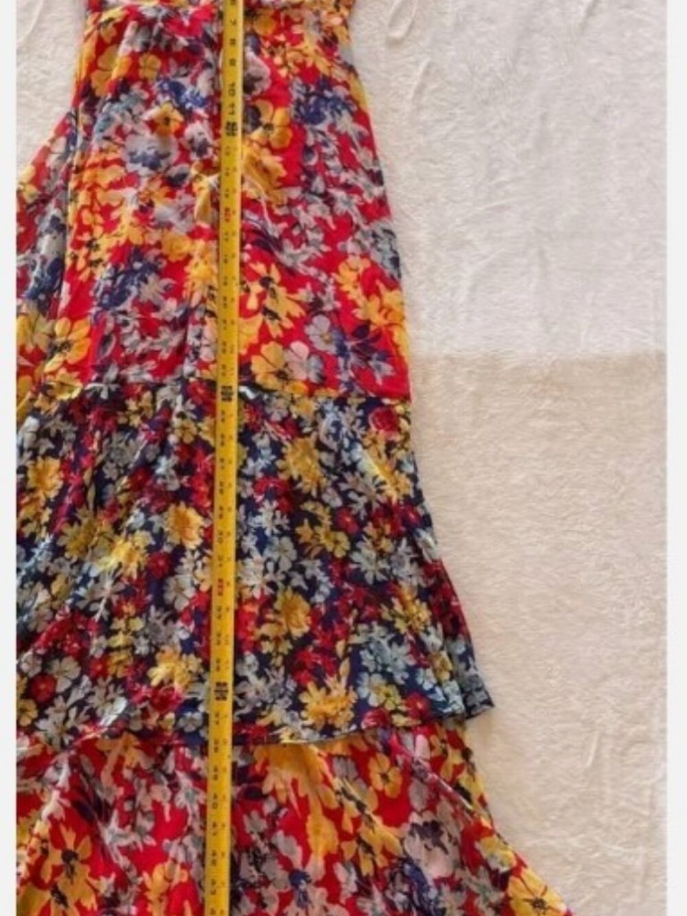 ❤️ Lulus “Radiant Ruby” Floral Chiffon Maxi Dress – Women’s XS - Picture 8 of 10